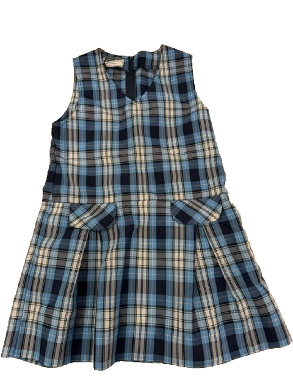 Dennis Uniform Girls G6 Style 788 Plaid Blue Jumper